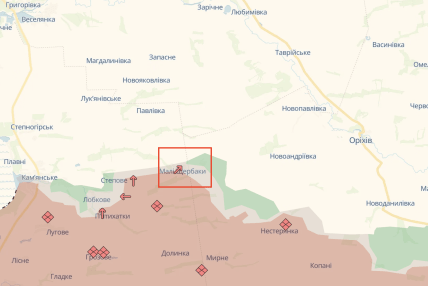 Малі Щербаки на карті