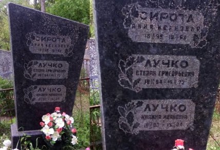 Могила рідних Клари Лучко