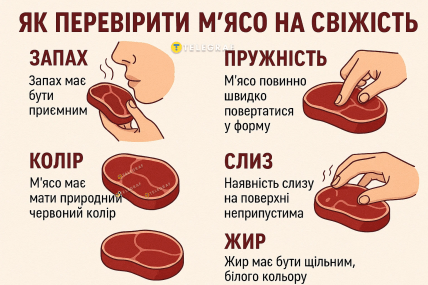 Как проверить мясо на свежесть инфографика
